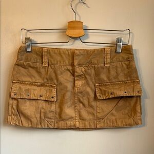 Guess Jeans Womans Beige Floral Print Micro Mini Skirt SZ 27